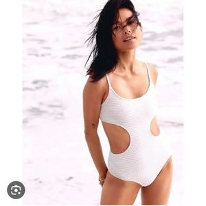 Aerie NWT One Piece White Crochet Cutout Bathing Suit